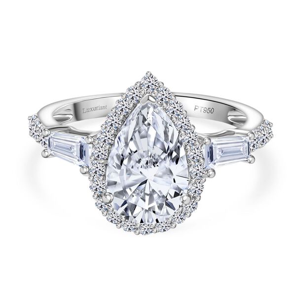 LUXURIANT IGI zertifizierter VS-EF Labor Diamant Ring in 950 Platin - 3 ct.