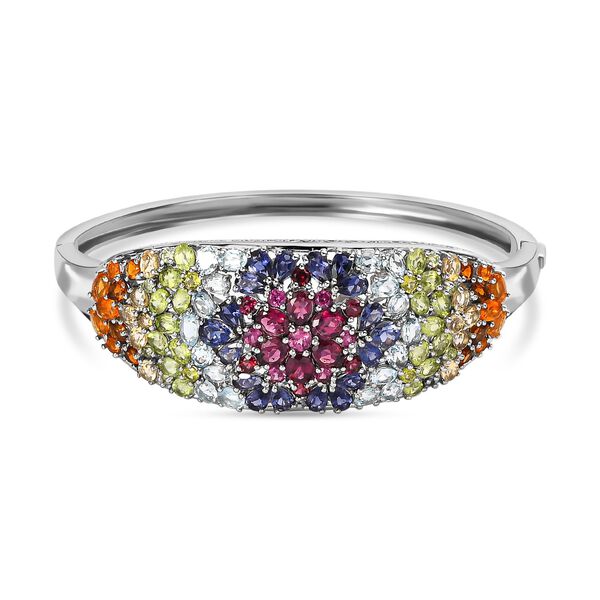 Floral Dream mehrfarbiger Edelstein-Cluster-Armreif- 18,25 ct.