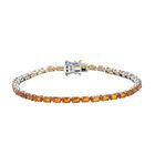 Mandarinen-Kyanit Armband, 20 cm, 925 Silber platiniert, 13,03 ct. image number 0