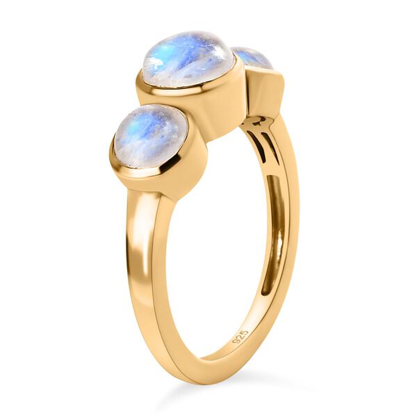 Premium Regenbogen Mondstein Ring - 2,15 ct. image number 5