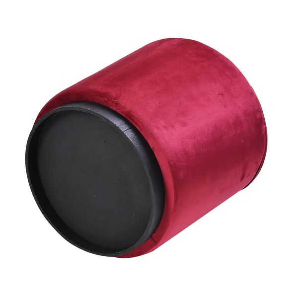 2er Set Samt Holz Akzenthocker, burgunder image number 3