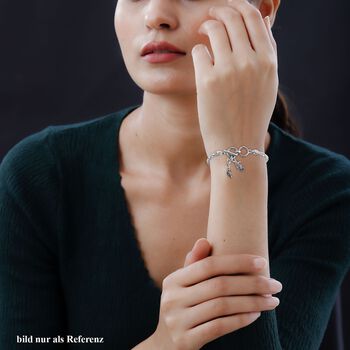 Royal Bali Kollektion- Armband mit Seepferdchen-Charme in 925 Silber, 20cm