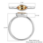Citrin Solitär-Ring, 925 Silber  ca. 0,34 ct image number 6
