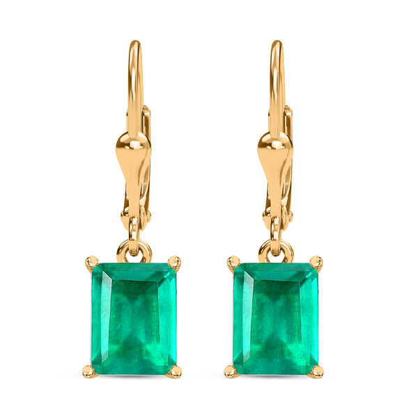 Smaragd Triplett Quarz Ohrringe - 2,90 ct.