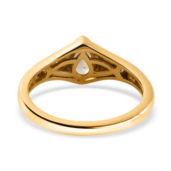 AA natürlicher, goldener Tansanit und Zirkon-Ring - 0,52 ct. image number 6