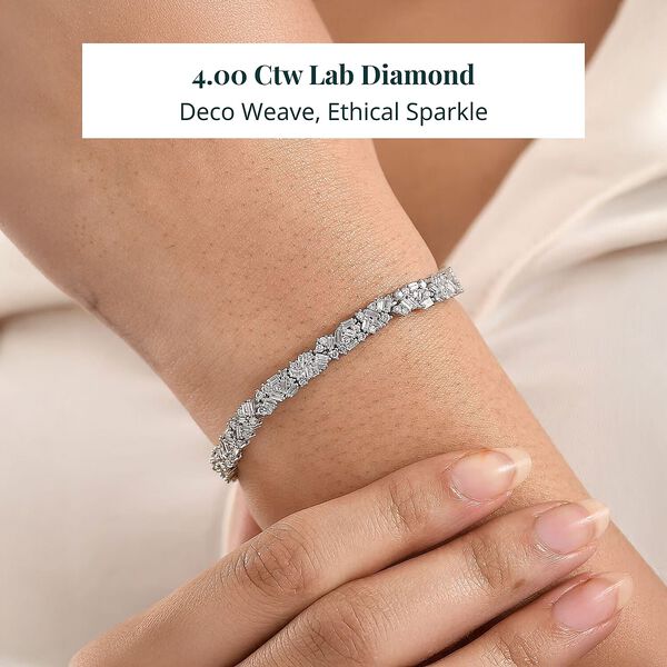 LUXURIANT DIAMOND - Lab Grown Diamant SI-GH Armband ca. 18.5 cm 925 Silber Rhodiniert ca. 3,91 ct. image number 1