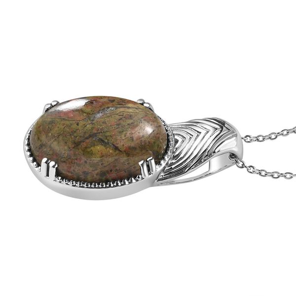 Unakit Anhänger mit 45cm Kette - 31,31 ct. image number 3