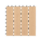 11er-Set Terrassendielen Fliese aus WPC mit Falzung, Hellbraun