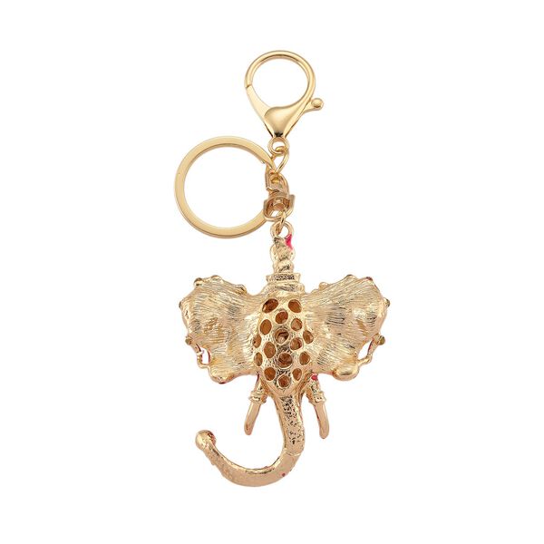 3er-Set Mehrfarbige Kristall- und Emaille-Schl&uuml;sselanh&auml;nger, Lebensbaum, Elefant und Herz image number 7