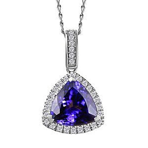 Rhapsody AAAA Tansanit, Weißer Diamant Schmuckset ca. 50 cm 950 Platin ca. 3,91 ct. image number 0