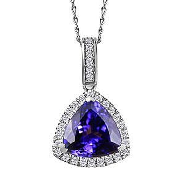 Rhapsody AAAA Tansanit, Wei&szlig;er Diamant Schmuckset ca. 50 cm 950 Platin ca. 3.91 ct