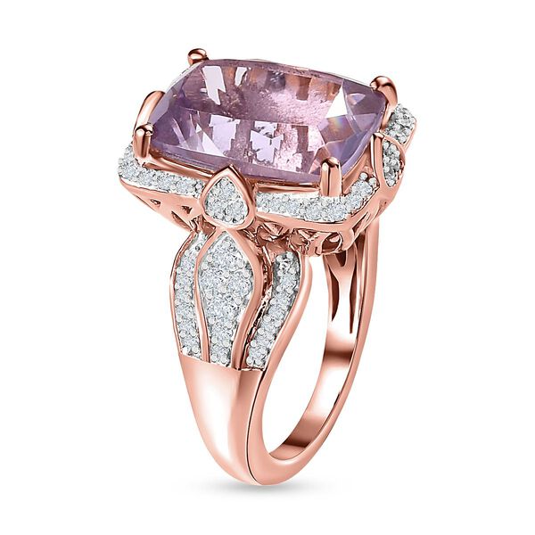 AA Rose De France Amethyst und Zirkon Ring - 7,59 ct. image number 5