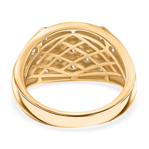 LUXURIANT DIAMOND - Lab Grown Diamant SI-GH Ring 925 Silber 750 Gelbgold Vermeil (Größe 17.00) ca. 1.00 ct image number 6