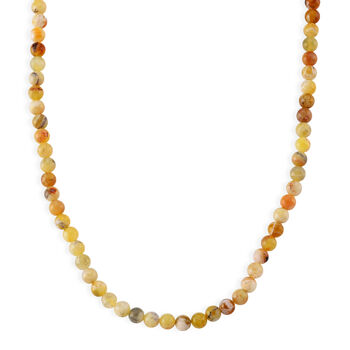 D'Joy Gelber Opal Halskette ca. Flexibles cm 316L Edelstahl ca. 140.00 ct
