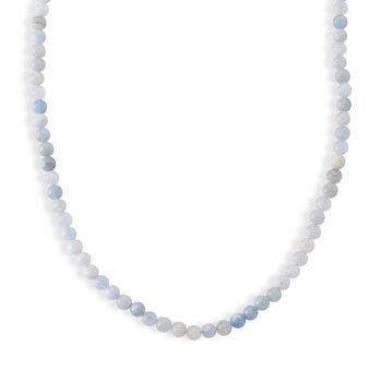 Mehrfarbiger Aquamarin Halskette ca. 50 cm 316L Edelstahl ca. 160,00 ct.