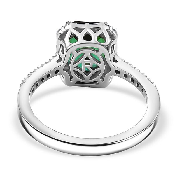 Rhapsody AAAA Pirineu Lagoon Tourmaline, Wei&szlig;er Diamant Ring 950 Platin (Gr&ouml;&szlig;e 17.00) ca. 3,03 ct image number 4