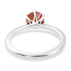 Orange Sphalerit Solitär Ring 925 Silber Platin-Überzug image number 4
