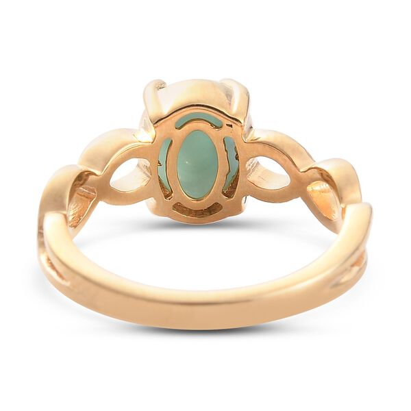 Larimar Solit&auml;r Ring 925 Silber 585 Vergoldet image number 5