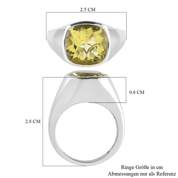 Ouro Verde-Quarz-Ring, 925 Silber platiniert  ca. 6,06 ct image number 7