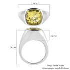 Ouro Verde-Quarz-Ring, 925 Silber platiniert (Größe 19.00) ca. 6,06 ct image number 6