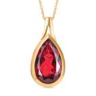 Lab Created Padparadscha-Saphir Schmuckset 925 Silber 750 Gelbgold Vermeil ca. 21,00 ct.