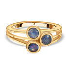 Boulder Opal Triplett-Ring, 925 Silber vergoldet  ca. 0,71 ct image number 0
