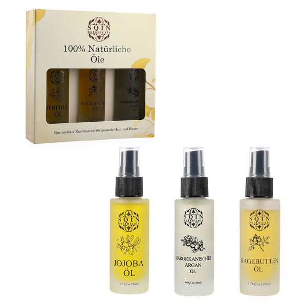 SQIN Botanicals - 3er Set &Ouml;le: Hagebutten, Jojoba und Argan, je 30 ml