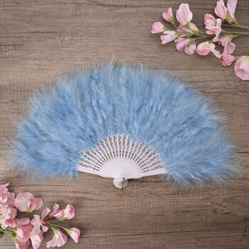 20iger Style Federf&auml;cher, wei&szlig;