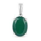 Grüne Onyx Solitär Anhänger 925 Silber rhodiniert ca. 6,44 ct