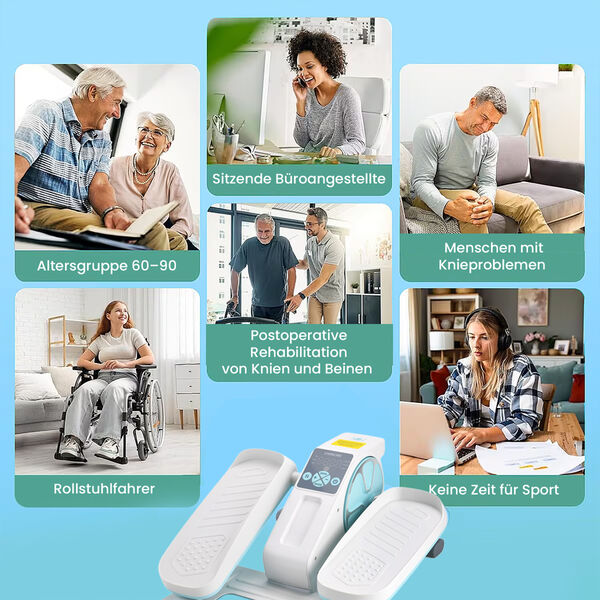 LIVMORE Original kompakter Elektro Stepper, Anti-Rutsch-Pedale, Anzeige und Fernbedienung, 47&times;42&times;23,5 cm, Wei&szlig; image number 8