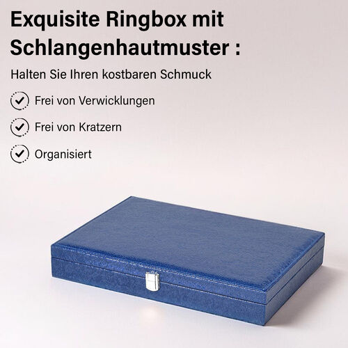 XL Premium Schmuckbox, 40x28x6 cm, blau image number 1