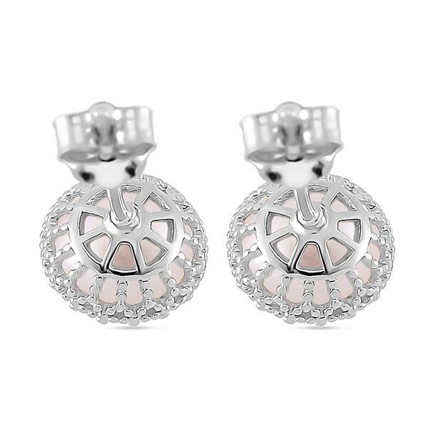 Wei&szlig;e S&uuml;&szlig;wasserzucht Perle Ohrringe 925 Silber rhodiniert image number 5