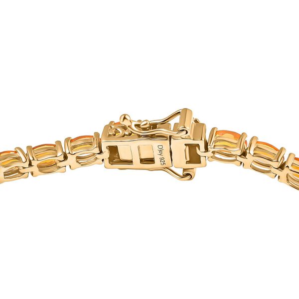 D'Joy AA Feueropal, Moissanit Armband ca. 20 cm 925 Silber 750 Gelbgold Vermeil ca. 5,42 ct. image number 4
