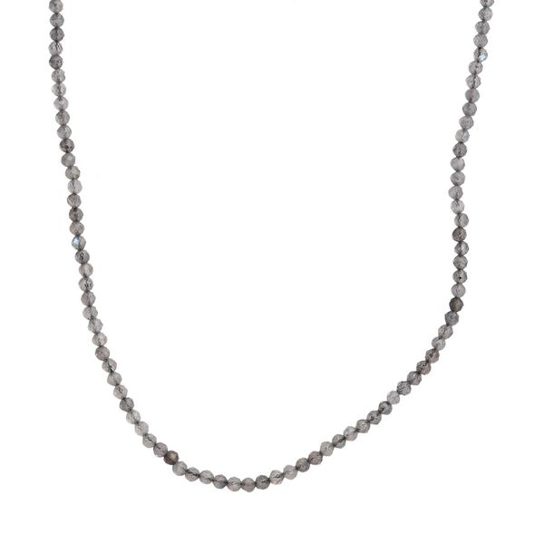 Labradorit Halskette ca. 50 cm, 925 Silber ca. 35.00 ct