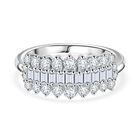 RHAPSODY - Diamant-Ring, zertifiziert VS E-F, 950 Platin (Größe 16.00) ca. 1.00 ct