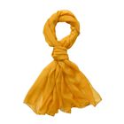 LA MAREY 100% Maulbeerseide Seidenschal, 140cm x 200cm, Goldene