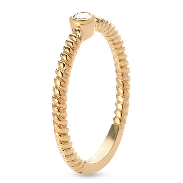 Diamant Ring 925 Silber vergoldet  ca. 0,05 ct image number 5