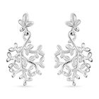 Leaf Ohrringe 925 Silber platiniert