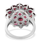 Rhodolith Granat Cluster Ring 925 Silber platiniert  ca. 6,57 ct image number 5