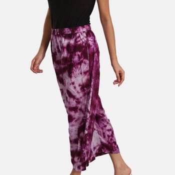 Palazzo Stil Comfort Hose, Gr&ouml;&szlig;e XXL, Lila