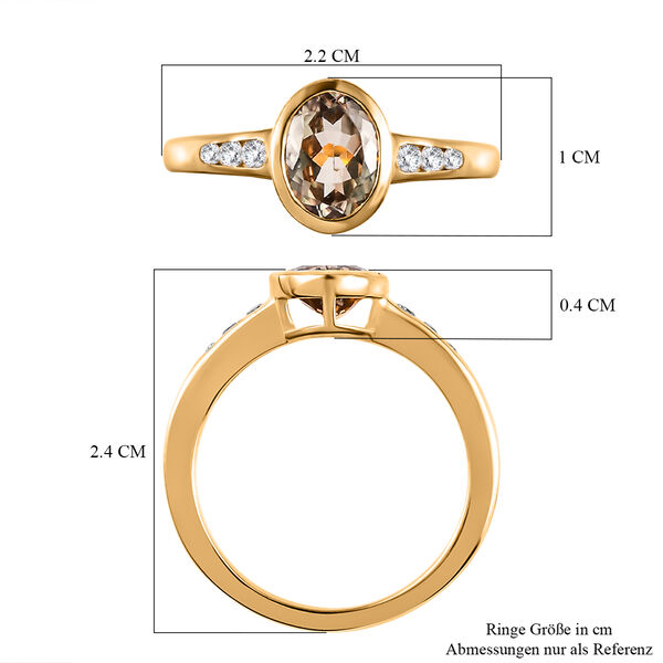 AAA Turkizit und Zirkon-Ring - 1,67 ct. image number 7