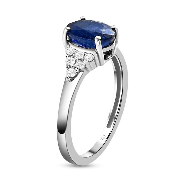 Masoala Saphir und weißer Zirkon-Ring - 2,14 ct. image number 5