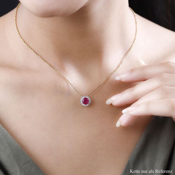 AAA afrikanischer Rubin und Diamant-Anh&auml;nger - 1,44 ct. image number 3