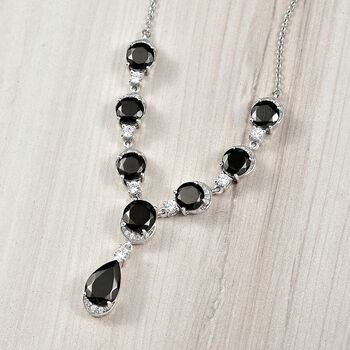 D'Joy Elite Shungit und Zirkon 45cm Halskette - 10,28 ct.