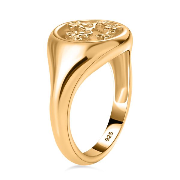 Siegelring, 925 Silber mit 750 Gelbgold Vermeil image number 5