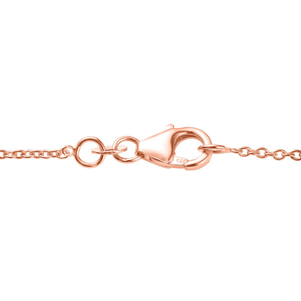 LUXURIANT SI-GH Labor Diamant Anh&auml;nger mit 45cm Kette, 925 Silber 750 Ros&eacute;gold Vermeil - 0,25 ct. image number 6