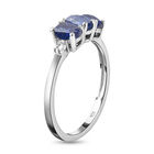 Masoala Saphir und Diamant-Trilogie-Ring, 925 Silber platiniert, 1,13 ct. image number 4