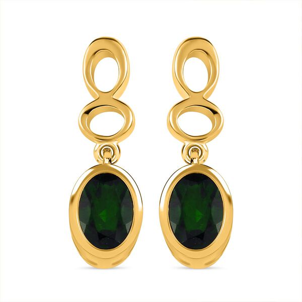 Nat&uuml;rliche Chromdiopsid-Ohrh&auml;nger - 1,65 ct.