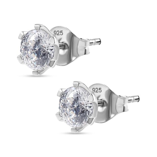 D'Joy 161 Facettiert Moissanit Ohrringe 925 Silber rhodiniert ca. 1,75 ct. image number 3