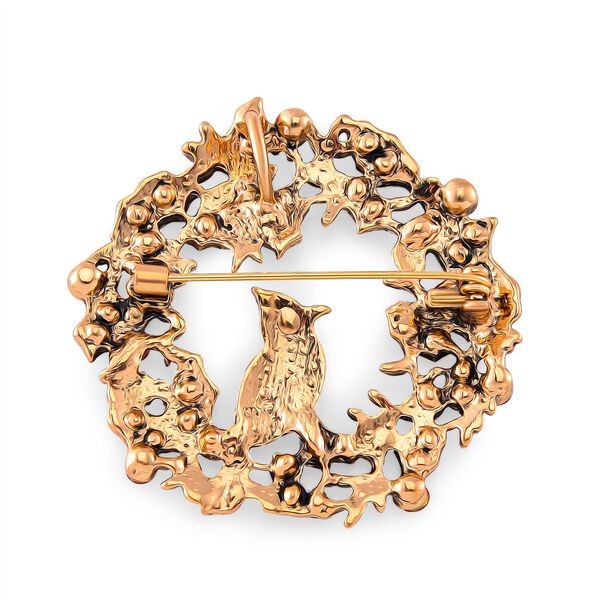 Roter Kristall, Neongrüner Kristall Brosche Std Gelb image number 4